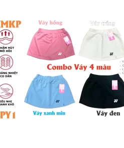 VÁY THỂ THAO NỮ Cầu lông  (Váy 4 màu)
