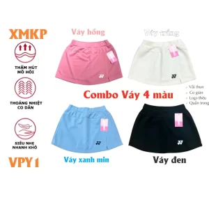 VÁY THỂ THAO NỮ Cầu lông  (Váy 4 màu)