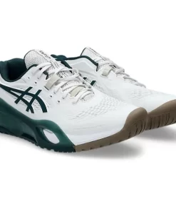 Giày Tennis Asics Gel Resolution – Chính Hãng – Trắng/Xanh lá